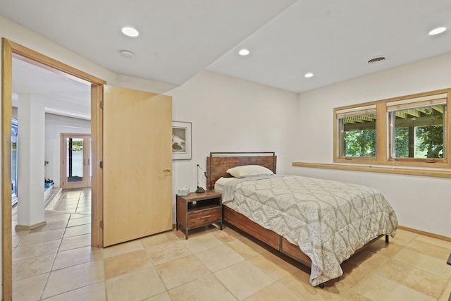 view of tiled bedroom