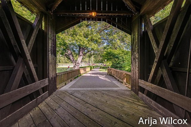 view of wooden terrace