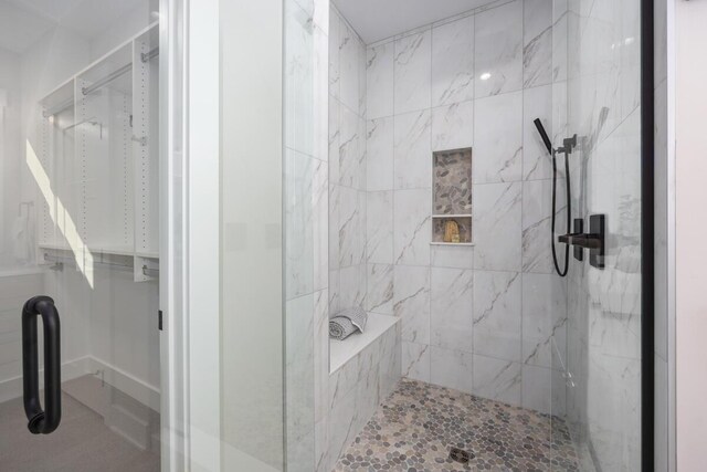 bathroom with walk in shower