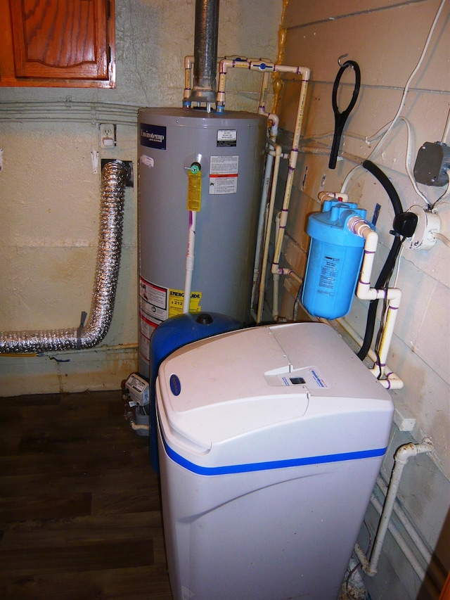 utilities featuring gas water heater