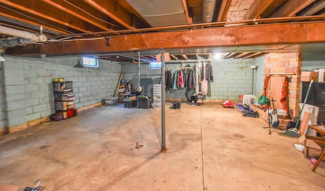 view of basement