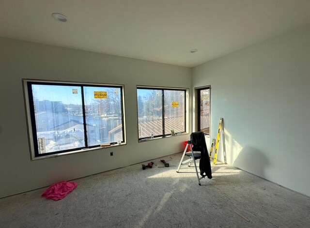 interior space featuring carpet