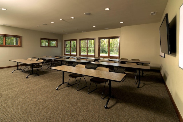 interior space featuring carpet flooring