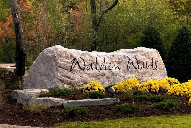 view of community sign