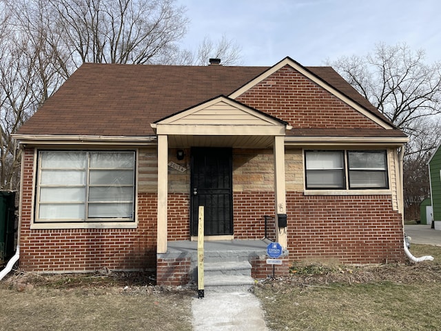 view of bungalow-style home