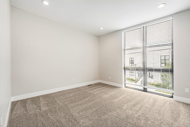 view of carpeted empty room