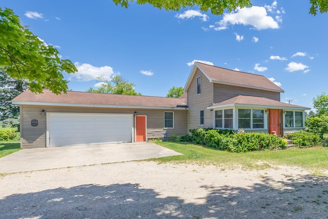 front facade featuring a garage