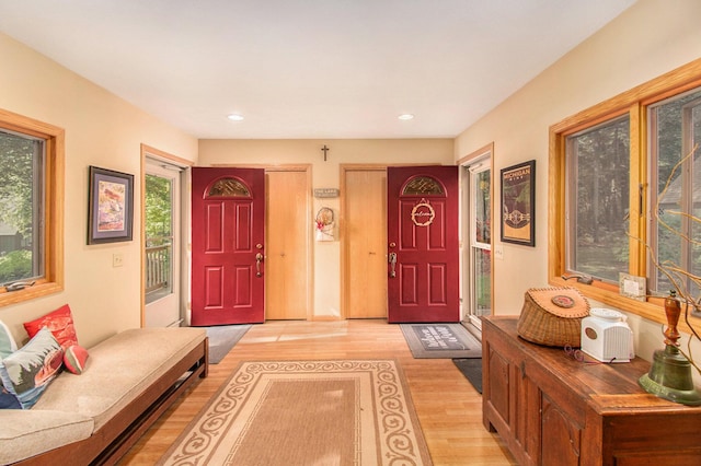 entryway featuring light wood-type flooring