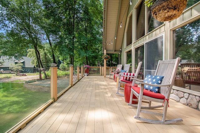 view of wooden deck