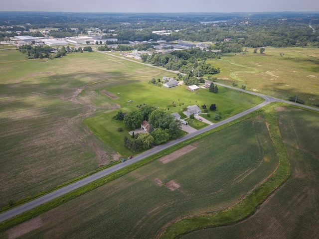 bird's eye view with a rural view