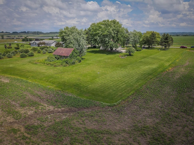 drone / aerial view featuring a rural view