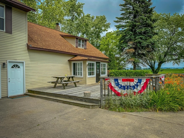 exterior space featuring a deck