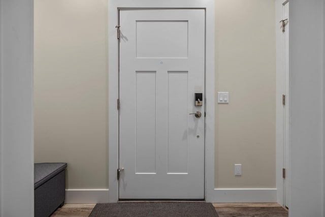 entryway featuring hardwood / wood-style floors