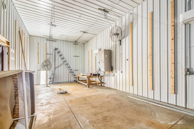 interior space featuring concrete floors