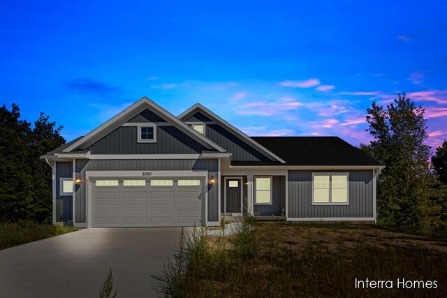 view of front of home featuring a garage