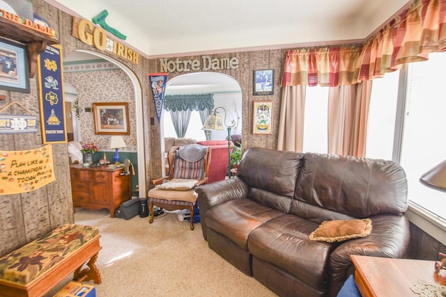 view of carpeted living room