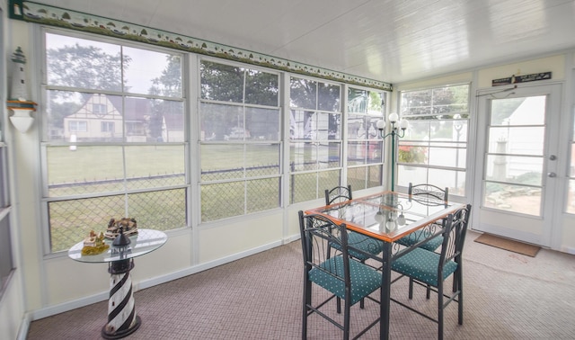 sunroom / solarium with plenty of natural light