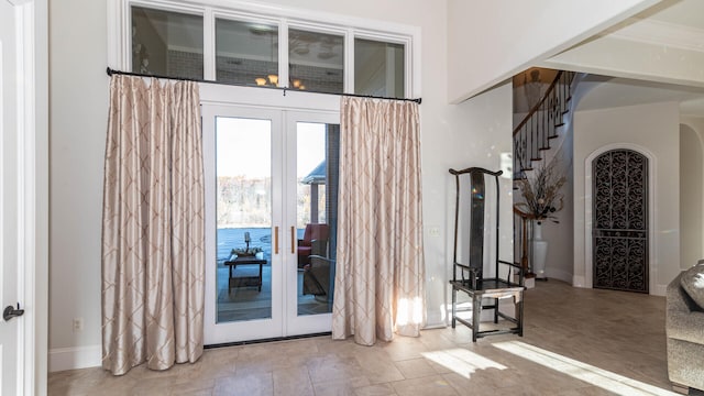 doorway with french doors