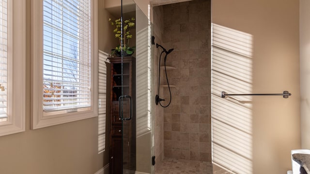 bathroom with walk in shower