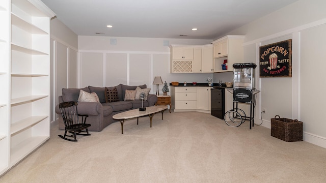 view of carpeted living room