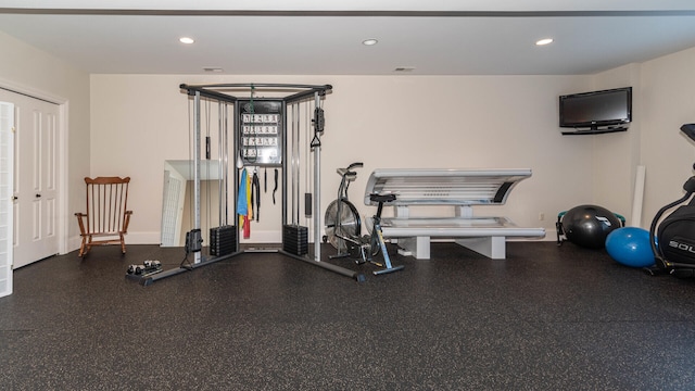 view of exercise room