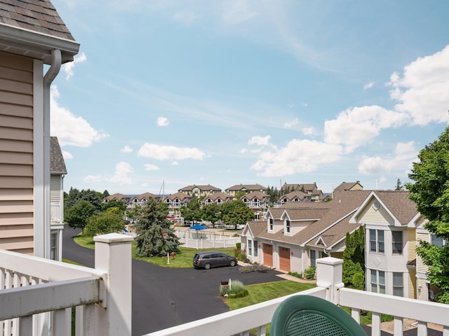 balcony with a residential view