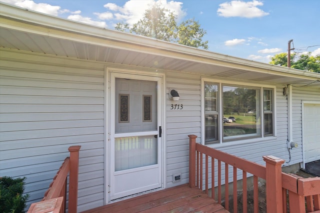 view of doorway to property