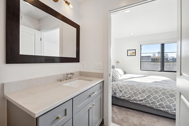 bedroom featuring sink