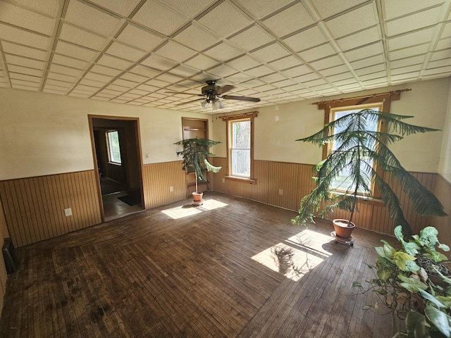 interior space with dark hardwood / wood-style flooring