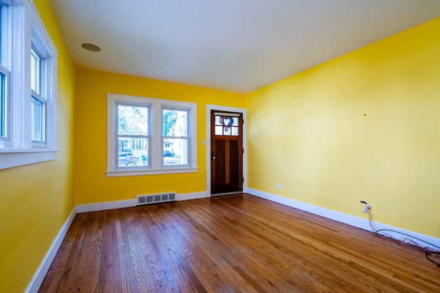 foyer entrance featuring hardwood / wood-style flooring