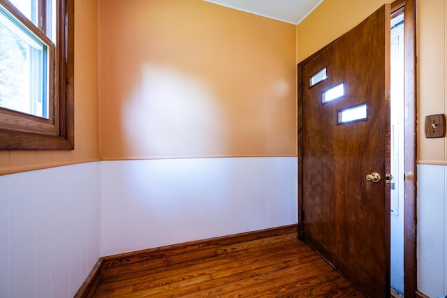 foyer featuring dark hardwood / wood-style flooring