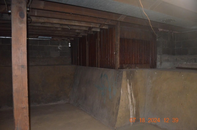 view of basement