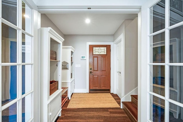 mudroom featuring hardwood / wood-style flooring