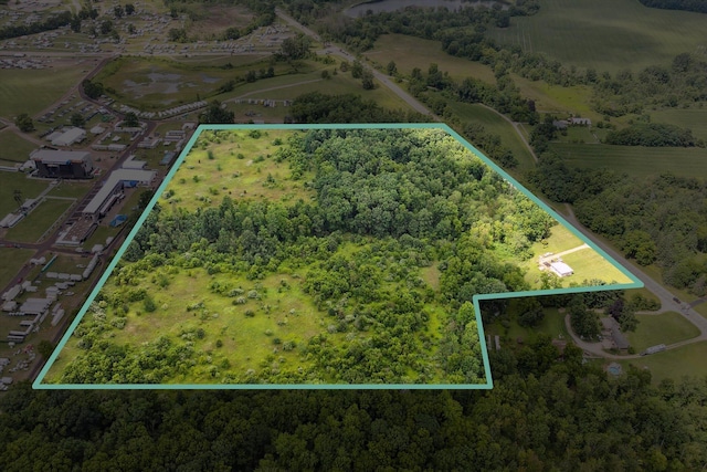 bird's eye view with a rural view