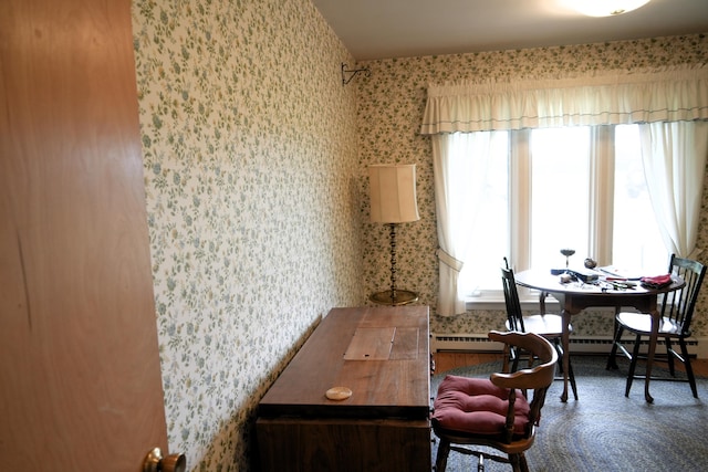 dining space with a healthy amount of sunlight