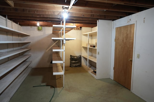 view of basement