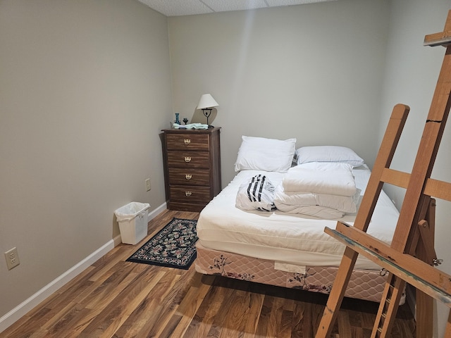 bedroom featuring hardwood / wood-style flooring