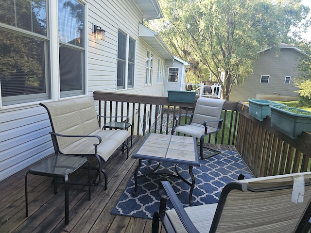 view of wooden terrace