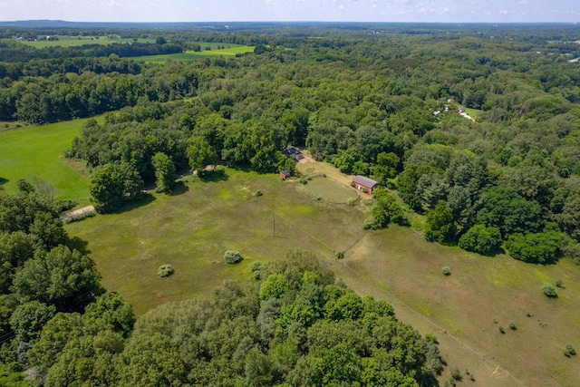 drone / aerial view featuring a rural view