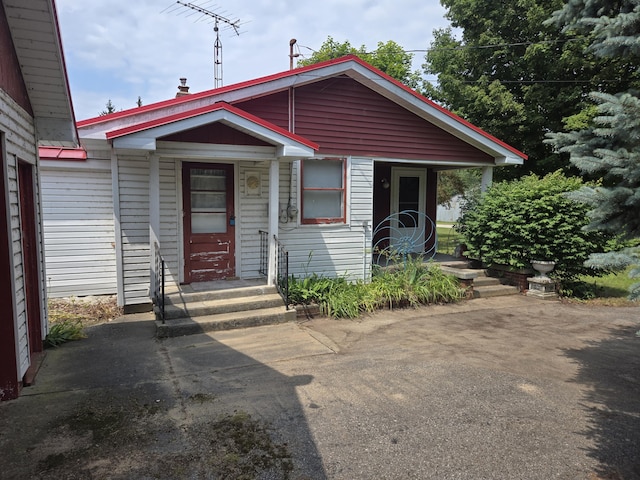 view of bungalow-style home