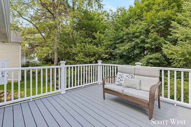 deck with outdoor lounge area