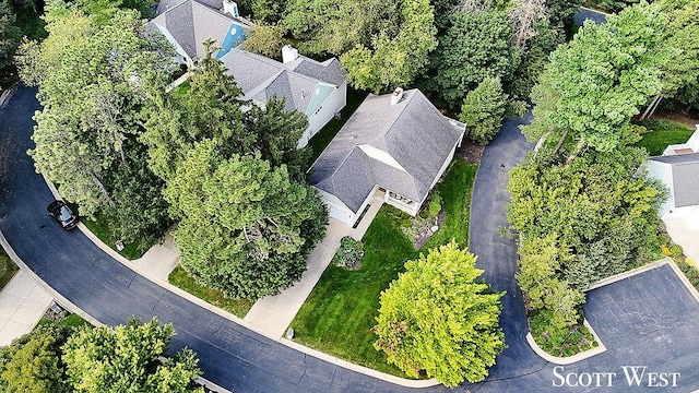 birds eye view of property featuring a residential view