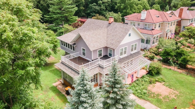 birds eye view of property