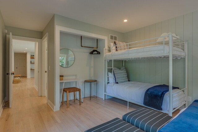 15963 Lakeshore Rd, Union Pier, MI 49129 - bedroom featuring wood finished floors, baseboards, visible vents, and recessed lighting