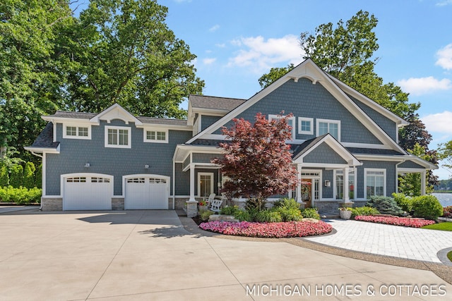 craftsman-style house with a garage