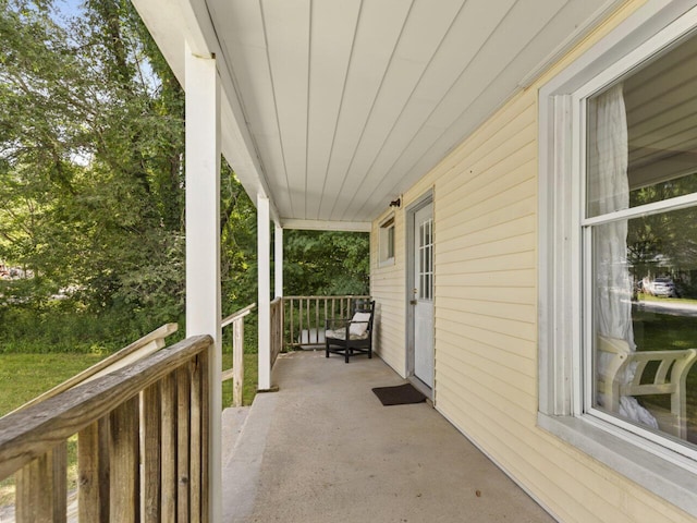 balcony with covered porch