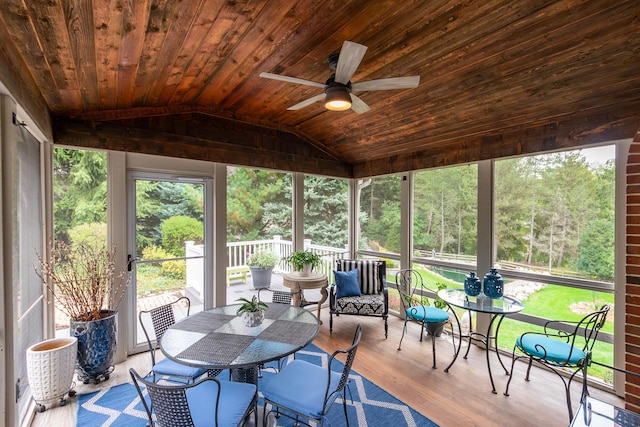 18760 Valencia St, Northville, MI 48168 - sunroom featuring ceiling fan