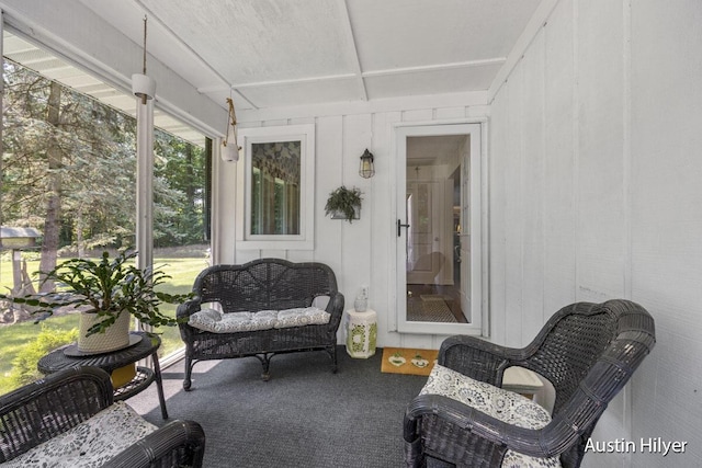 view of sunroom