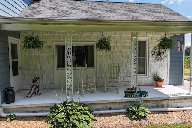 entrance to property with a porch