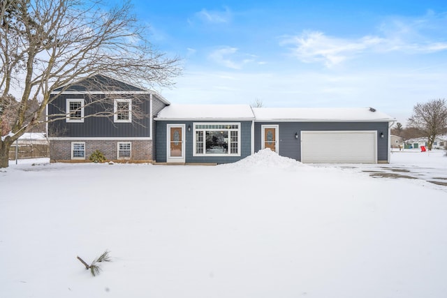 tri-level home featuring a garage